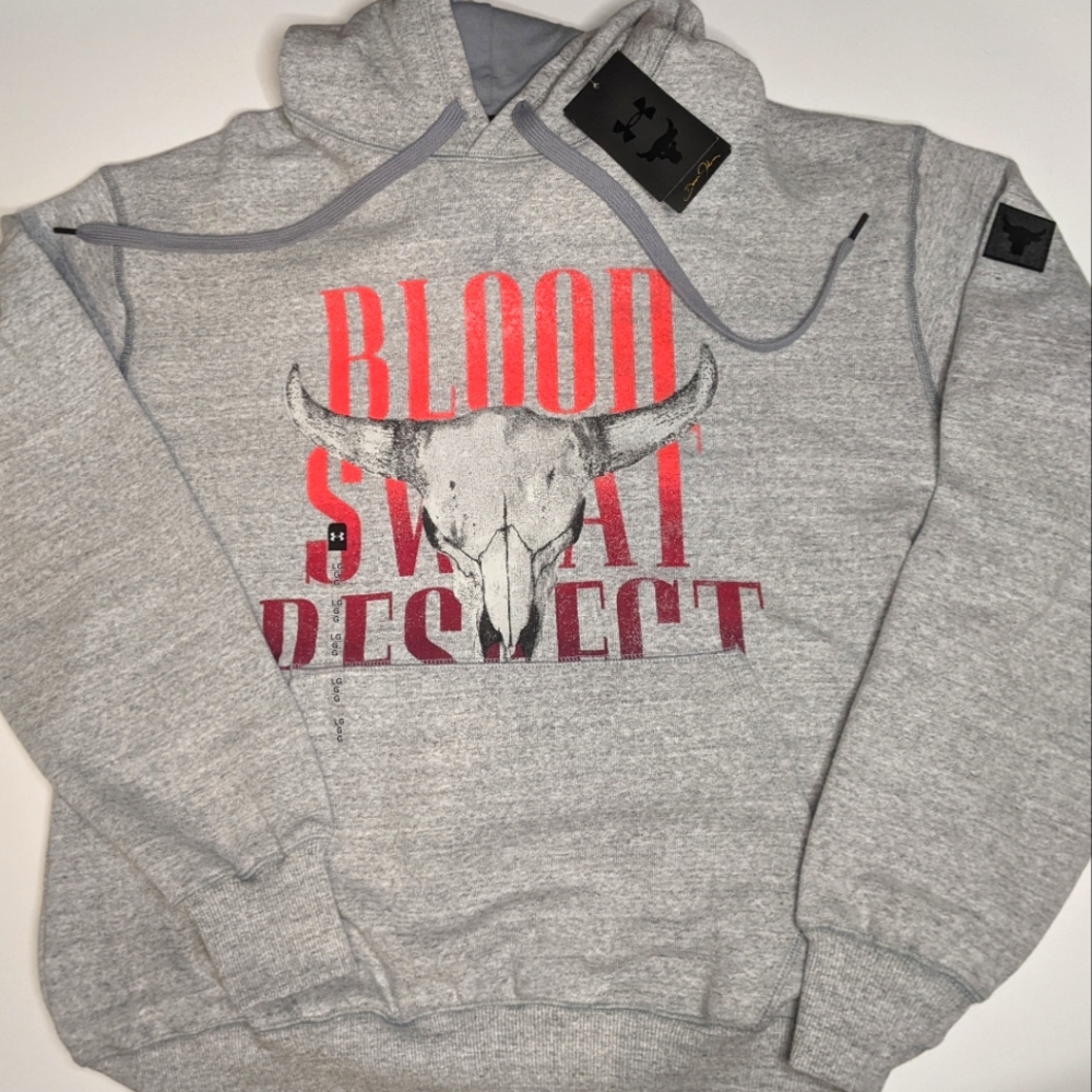 Under Armour Project Rock Men's Originators Grey Hoodie Size Large